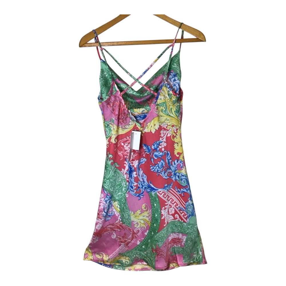 NWT Timing Size M Whimsigoth Baroque Floral 90s Slip Dress Lingerie Outerwear - Picture 2 of 10